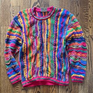 COOGI Bright Multicolor Textured Crewneck Sweater